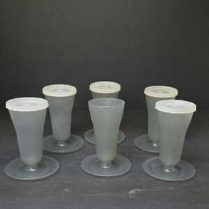 Vintage Tupperware Cups 754 Tall Sundae Parfait Set‎ Of 6 Smoke Gray
